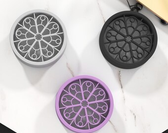 Ear Tunnels 20-150mm with Gothic Ornamental Window  | Thin-wall Ear Tunnels Pair | 3D Print | Ear Plugs | MADE TO ORDER | 14 Colors