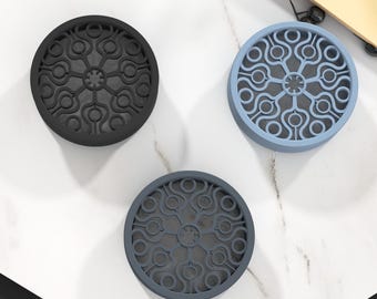 Ear Tunnels 20-150mm with Gothic Ornamental Rosette | Thin-wall Ear Tunnels Pair | 3D Print | Ear Plugs | MADE TO ORDER | 14 Colors