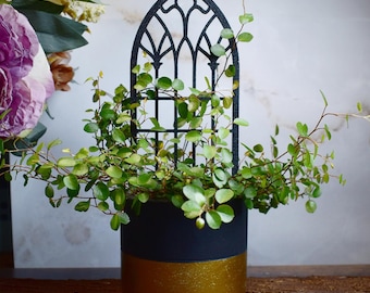 Gothic Plant Trellis, 3D Printed Trellis, Garden Decor, Plant Support, Gothic Decor, Indoor Garden, Plant Lover Gift