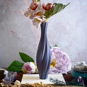 Elegant Gothic Vase – Tall Baroque-Style 3D Printed Vase, Narrow Dark Home Decor, Unique Alternative Interior Accent