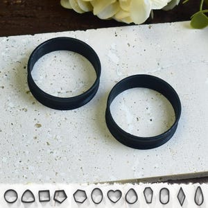 Ultra Light Black Ear Tunnels 10-300mm | Thin-wall Ear Tunnels Pair | 3D Print | Ear Plugs | 12 Shapes | MADE TO ORDER