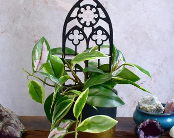Gothic Plant Trellis, 3D Printed Trellis, Garden Decor, Plant Support, Goth Decor, Houseplant trellis, Plant Lover Gift