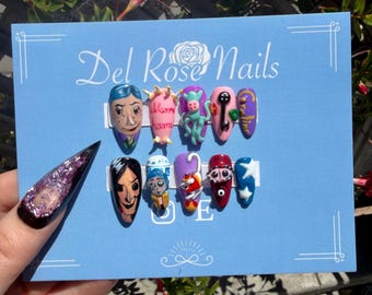 3D Coraline Press-On Nails