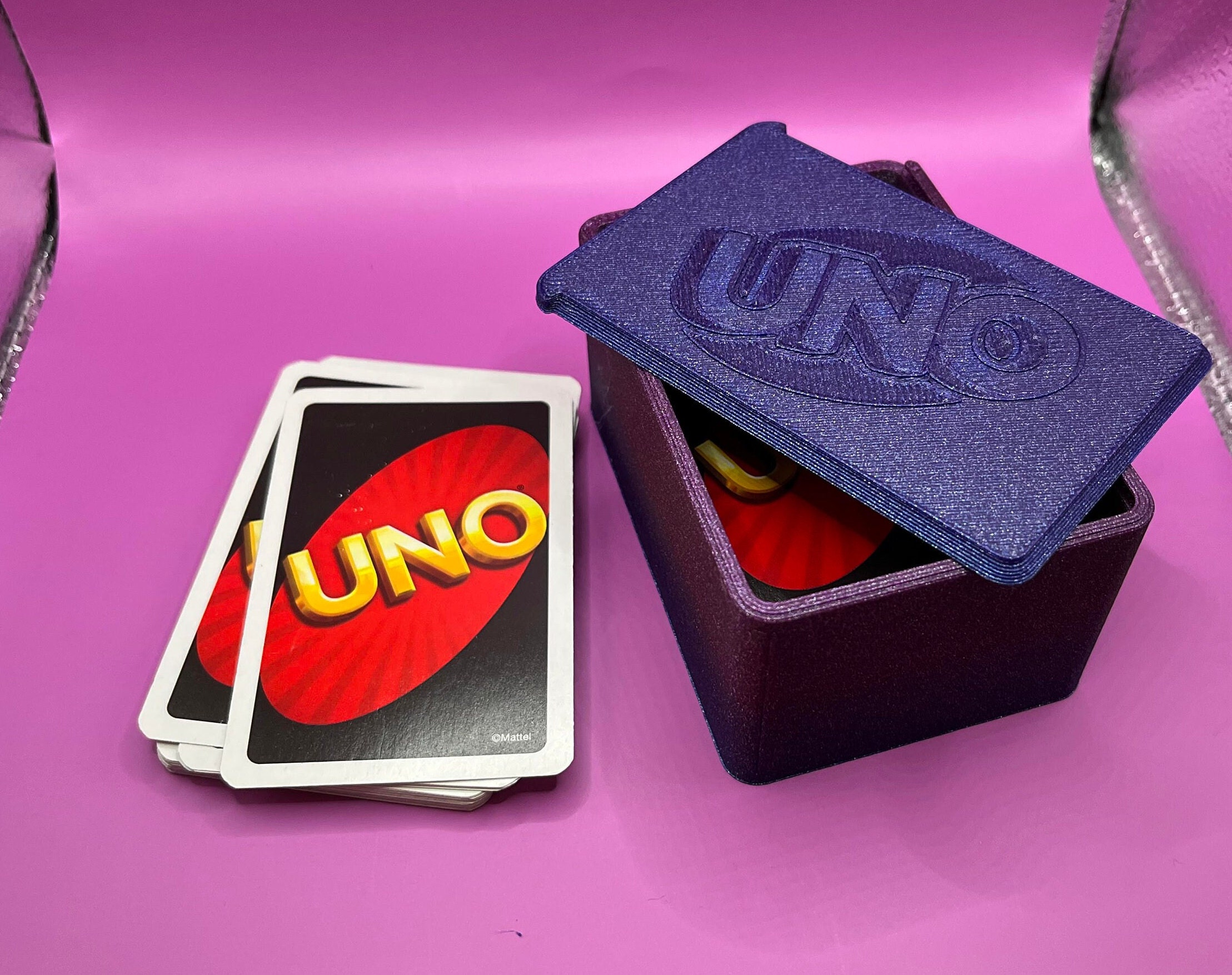4pcs Plastic Uno Card Case Box Holder Designed for 112pcs Classic Mattel Uno Card Game, High Capacity Playing Card Case Box Storage (No Cards)