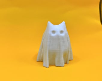 Ghost Cat Figurine 1.5" tall - White