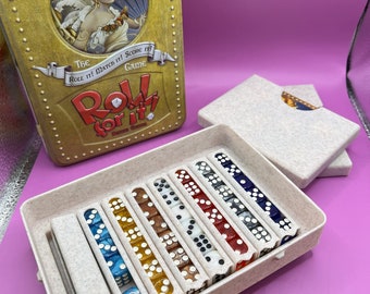 Organizador de juegos de mesa Roll For It / Inserto impreso en 3D con colores personalizados