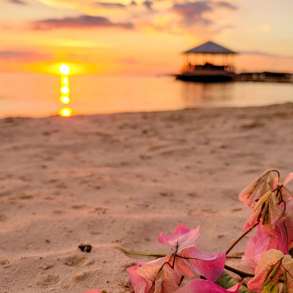 Sunset in Jamaica South Coast Beach - Photo