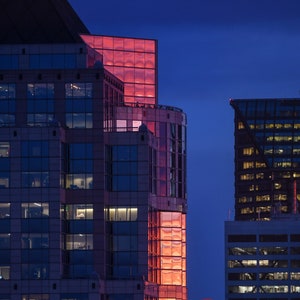 Seattle - Pink Winter Sunset Downtown Cityscape Photo