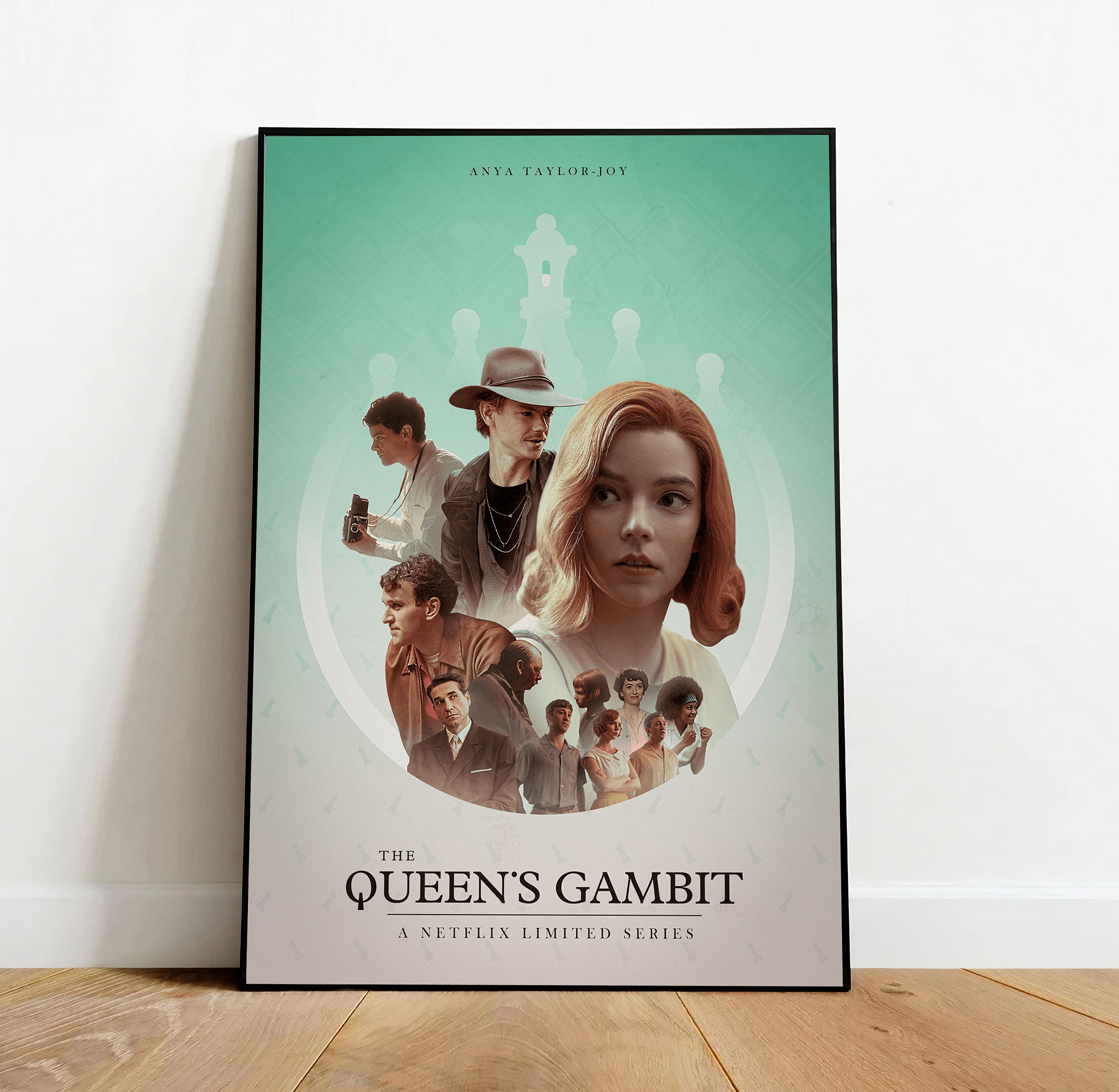 Queens Gambit Poster, Poster Queen Vintage, Queens Gambit.