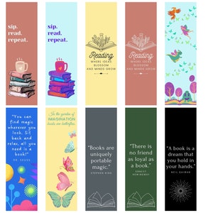 WOW 30 Unique Bookmarks for Kids &amp; Adults Printable Bookmarks for ...