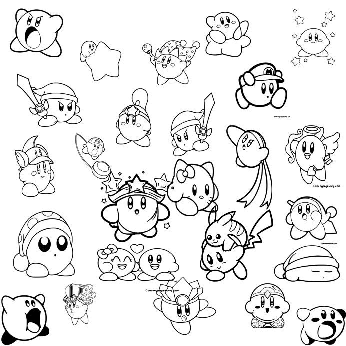 Kirby Coloring Book 55 Pages, Coloring Pages Printable -  Denmark