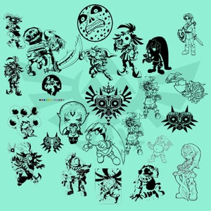Legend of Zelda Majora's Mask SVG und PNG Cut Files + 7 Surprise Files