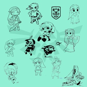 Legend of Zelda Windwaker PNG Cut Files + 14 Surprise Files
