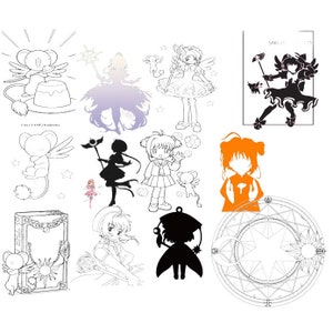 CardCaptor Sakura SVG et PNG fichiers coupés