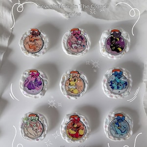 Eeveelution Phone Grip, Anime Inspired Cloud Series, Handmade Leafeon Espeon Vaporeon Umbreon Glaceon Eevee Sylveon Flareon Jolteon