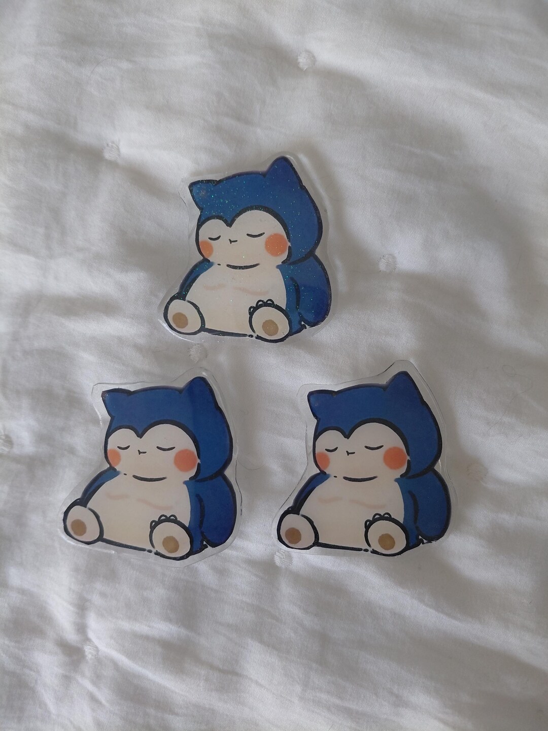 Handmade Snorlax Resin Popsocket, Anime Phone Accessory, Sparkling ...