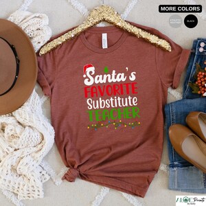 Substitute Teacher Christmas Shirt Teacher Clothes Teacher Apparel Teacher Era Teacher Store Teacher Outfits Teacher Things Retired Teacher