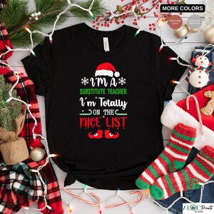 Teacher Christmas Substitute Shirt, Sub Teacher Tee, Super Substitute, Gift for Teacher, Shirt for Teacher, Teacher Shirt, Best Teacher, Tee