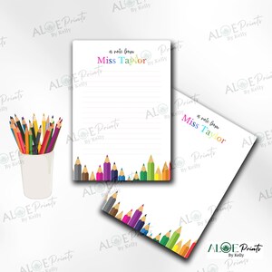 Personalized Teacher Notepad, Custom Teacher Writing Pad, Teacher Appreciation Gift, Gift For Teacher, Back to School End if Year Stationary