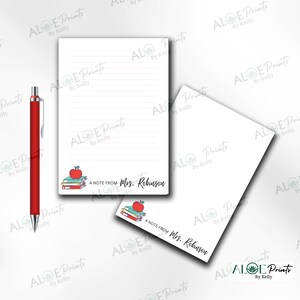 Personalized Teacher Notepad, Custom Teacher Writing Pad, Teacher Appreciation Gift, Gift For Teacher, Back to School End if Year Stationary