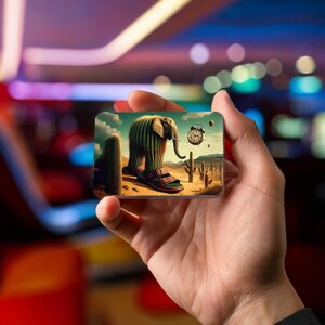 Lirili Larila - Fun Elephant Magnet, Gift for Gen Z, Desert Cactus, TikTok Viral Meme Trend, Italian Brainrot Animals, Kitchen Fridge Magnet