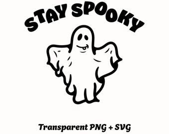 Stay Spooky SVG Retro Halloween PNG Digital Download for DTG Printing, Sublimation Design, Transfers, etc.