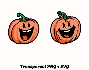 Laughing Pumpkins SVG Retro Halloween PNG Digital Download for DTG Printing, Sublimation Design, Transfers, etc.