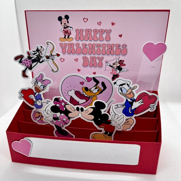 Mickey/ Minnie Mouse Disney inspired Personalised Valentines card