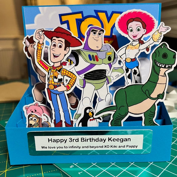 Personalised Toy Story themed pop up card