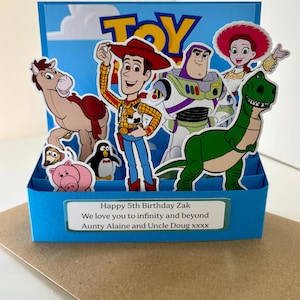 HANDGEMACHTE Personalisierte Toy Story Pop Up Karte