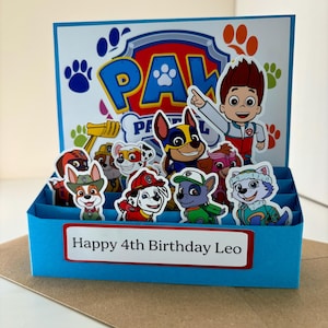 Carte d'anniversaire 3D personnalisée sur le thème du chien
