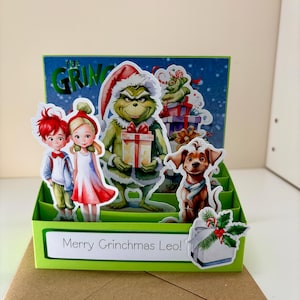Carte de Noël pop-up inspirée du Grinch