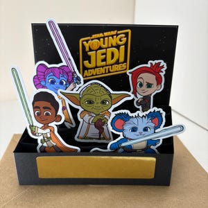 Carte pop-up personnalisée sur le thème des jeunes Jedi FAIT MAIN