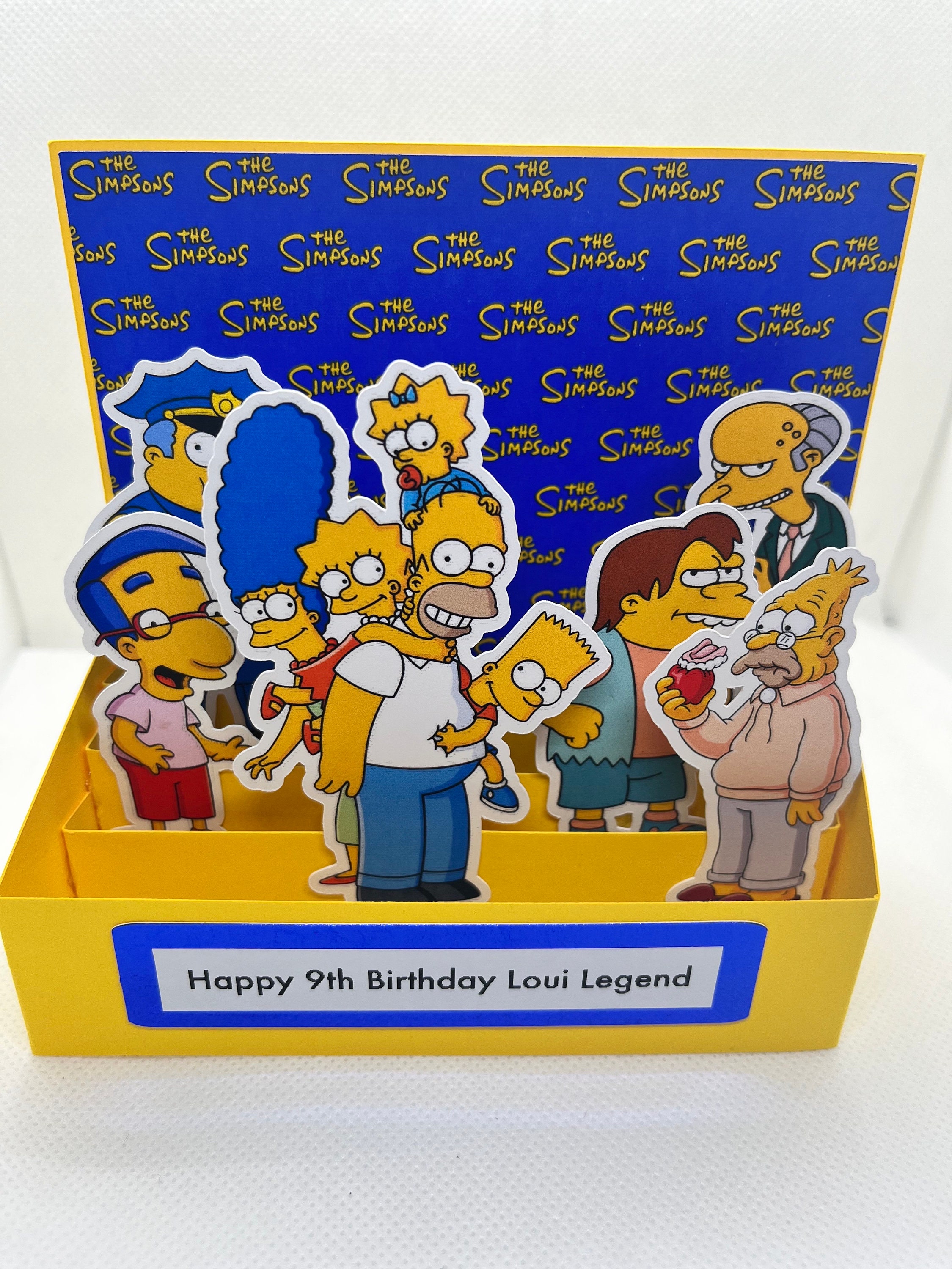 HANDMADE The Simpsons inspired pop up card