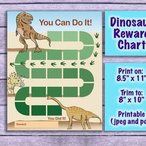Printable Dinosaur Reward Chart | Instant Download Sticker Chart | Toddler Chore Chart  | Dinosaur Kids Behavior Chart