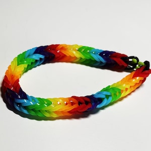 CUSTOM ORDER Rainbow Fishtail Bracelet Rainbow Braided Band