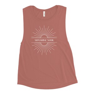 Ladies’ Muscle Tank, Yoga tank, Motivational shirt, Beach tank, Gift for her, Happy shirt
