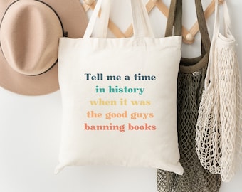 Banned Books Tote Bag: Intellectual Freedom, Librarian Gift