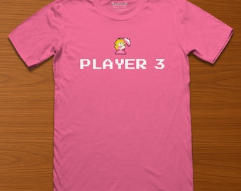 Retro Gaming: Player 3 (Peach) | 8-Bit Collection | Game Legacy T-Shirts