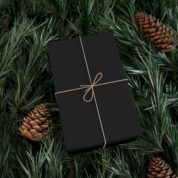 Black Wrapping Paper | Gift Wrap Papers | Eco Friendly | Matte or Satin | Birthday Gift | Simple Wrapping Paper for Wrapping Presents