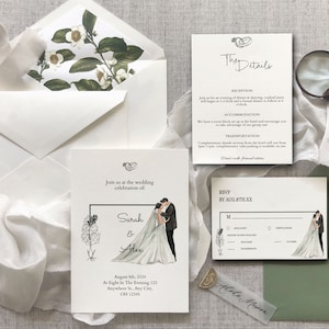 Personalisierte Digitale Hochzeitseinladungskarte Design - Druckbare Einfache Einladungskarte - Sofortiger Download - bearbeitbare Vorlage