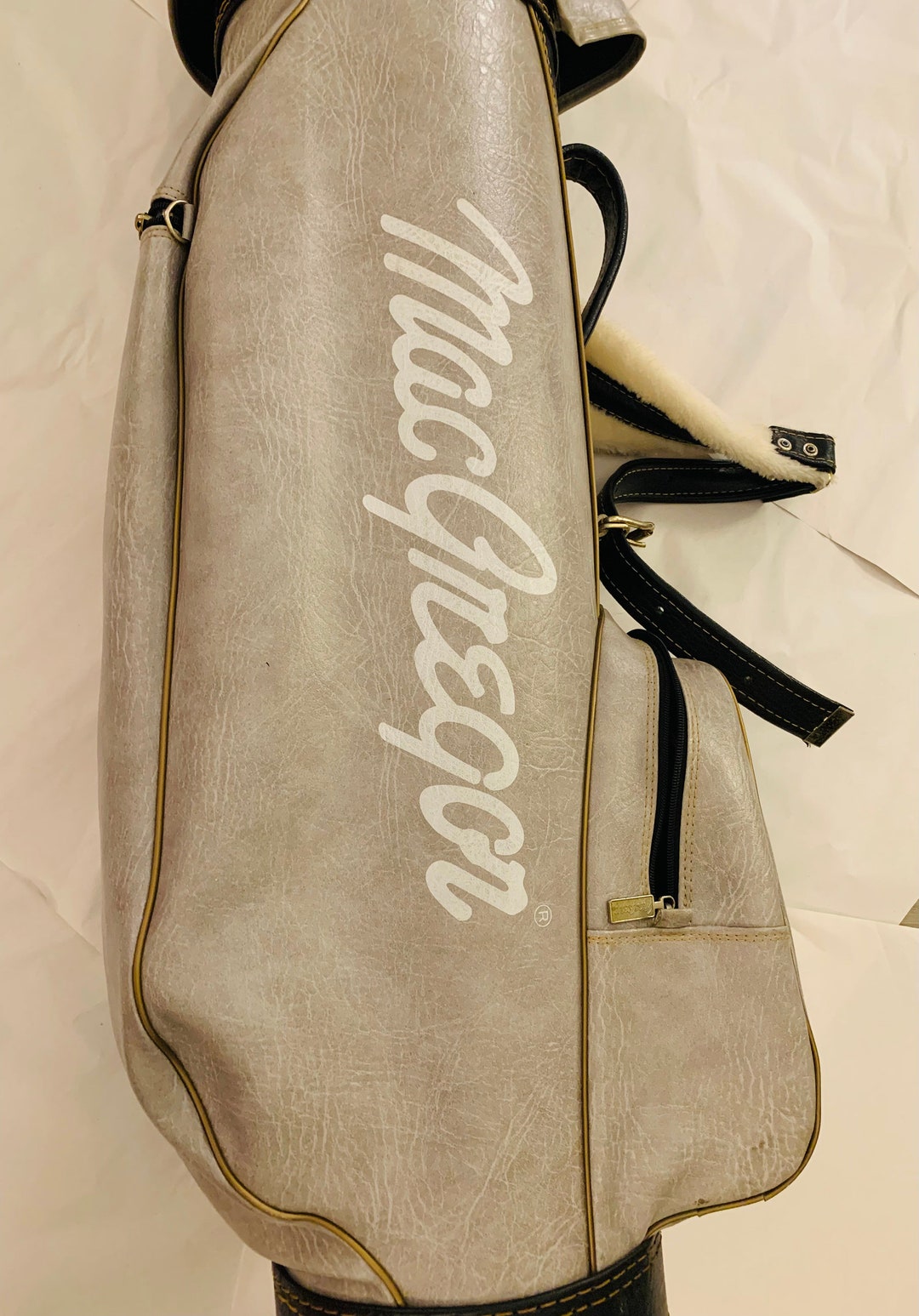 Macgregor Golf Bag Grey/blue/white With Sherpa Strap Us Made Etsy