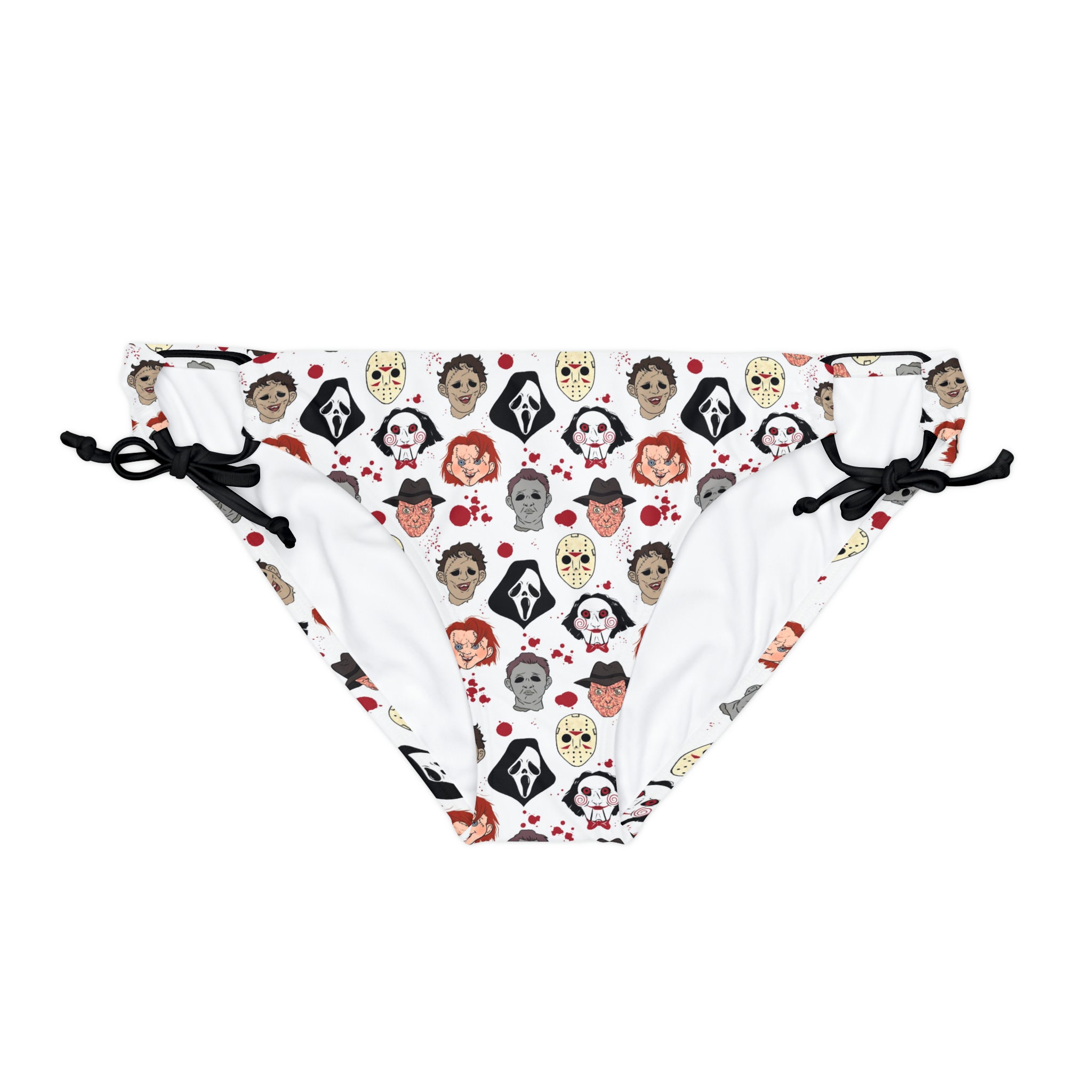 Horror Villains Loop Tie Side Bikini Bottom AOP Etsy