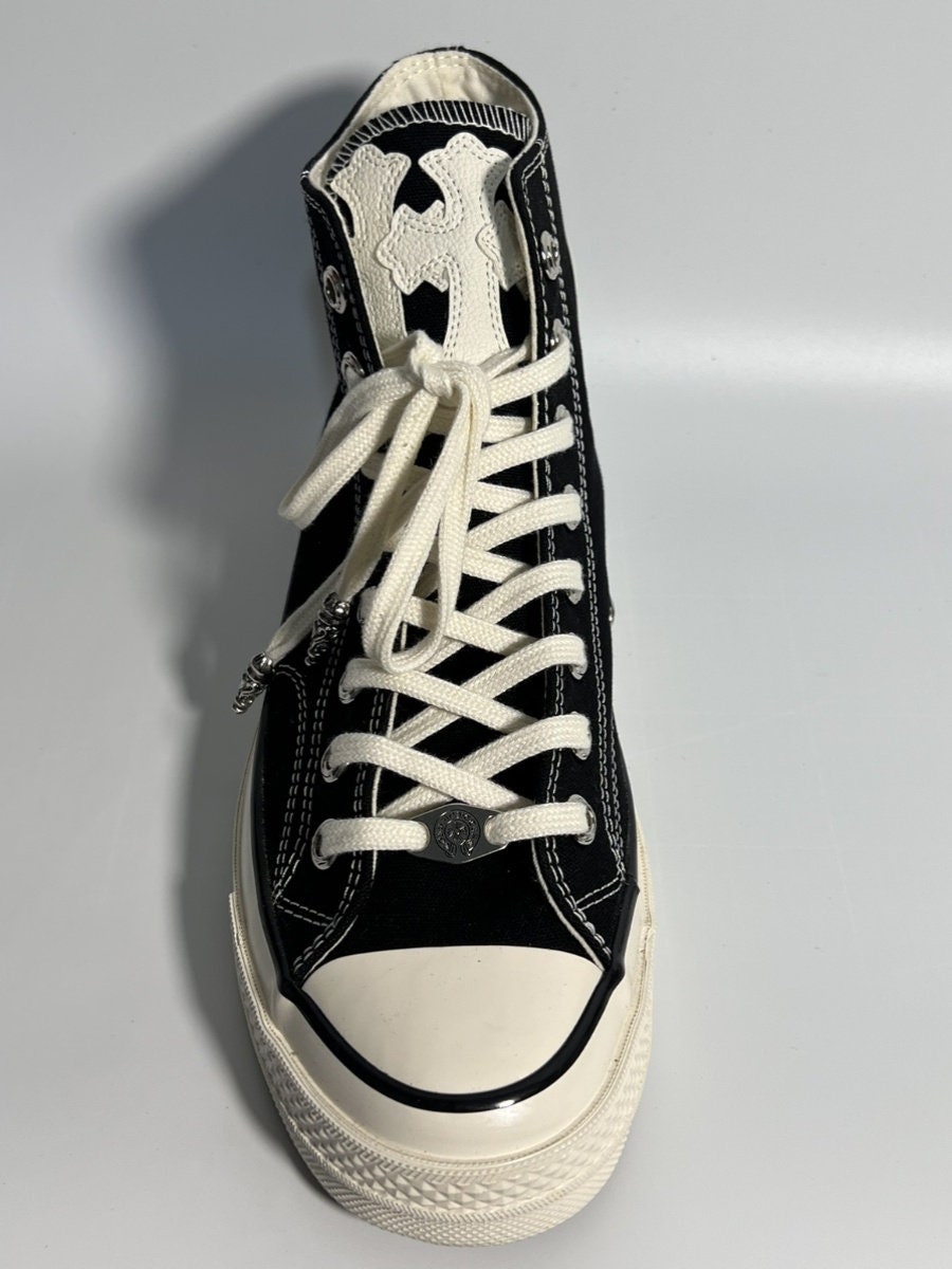 Chrome Hearts Style High Top Converse Fully Assembled With Metal ...