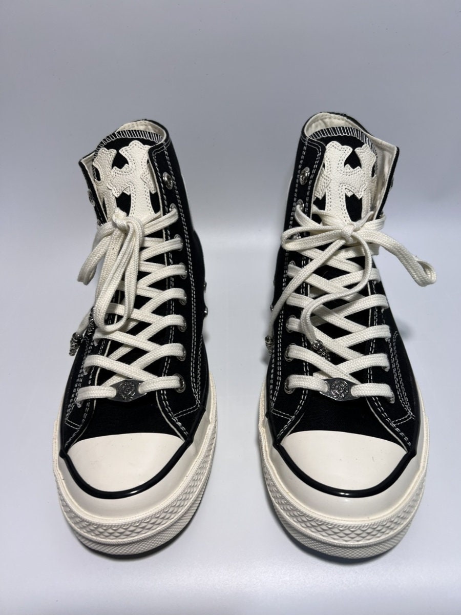 Chrome Hearts Style High Top Converse Fully Assembled With Metal ...