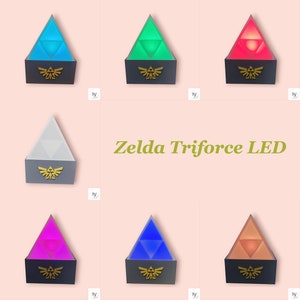The Legend of Zelda Triforce LED Lamp Decoration (BoTW/ToTK) by TayeonShop -Desk Decoration/ Unique 3D Printed Zelda Triforce Lamp Gift idea