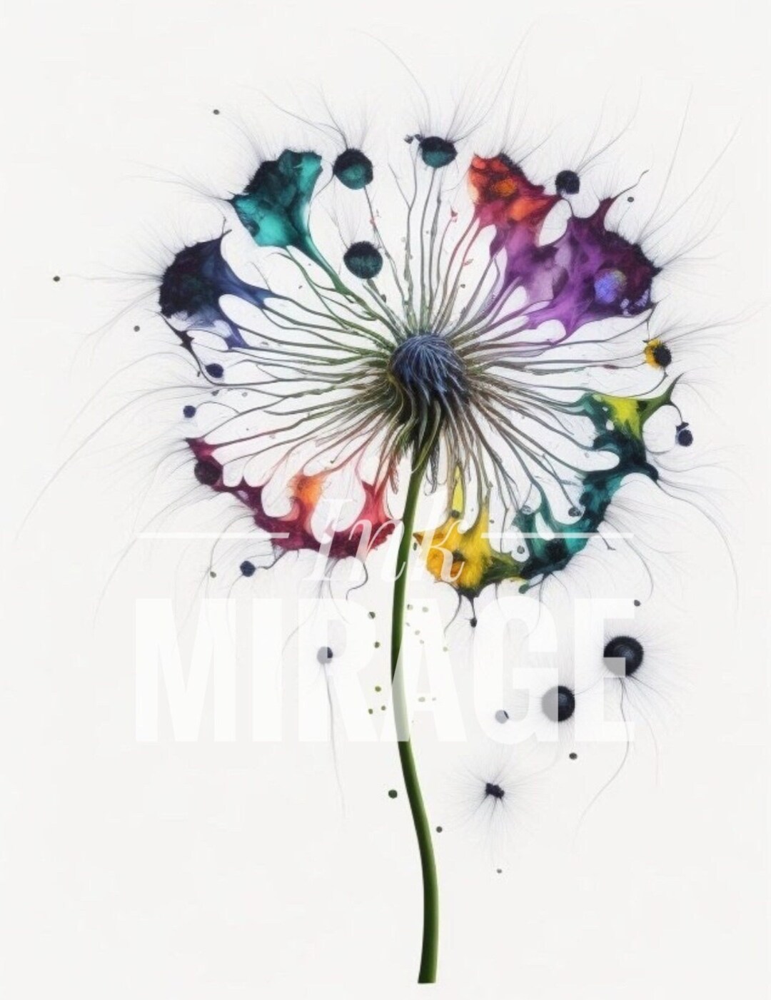 Dandelion Wall Art Nature Inspired Home Decor Botanical Wall Etsy