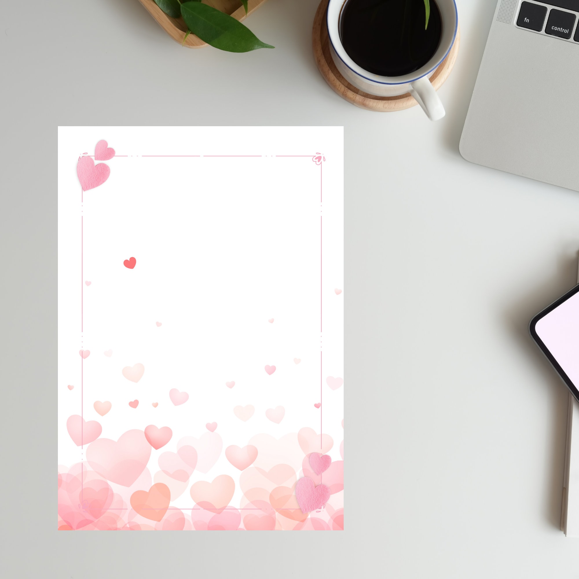 Printable Stationary, Digital Note Paper, Note Taking Template, Letter ...