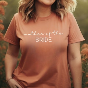 Mother of the Bride Shirt, Comfort Colors Mom of Bride Tee, Simple Bridal Shower Gifts, Bridal Shower Shirt, Minimalist Wedding Party Shirt