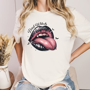 Bad Witch Halloween Shirt, Trendy Witch Tshirt, Vampire Shirt, Womens Spooky Shirt, Spooky Season Shirt, Womens Halloween Gift, Witch Tee